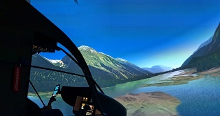 New Helicopter Sim Visual Setup in Zurich, Switzerland